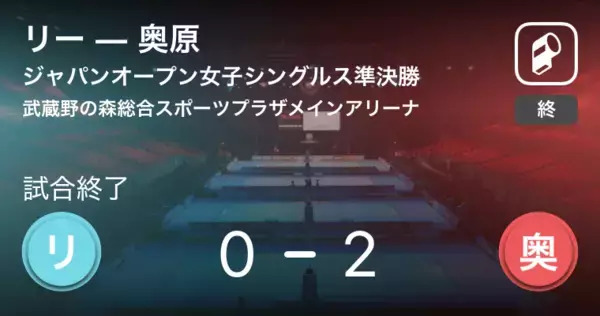 【ジャパンオープンバドミントン選手権大会】奥原がストレート勝ちで決勝進出！