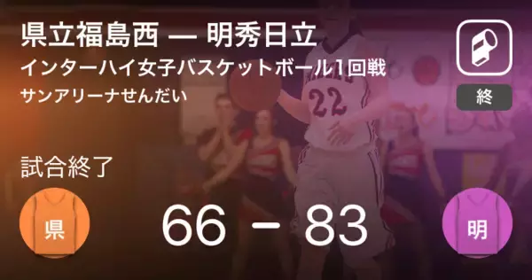 【インターハイ女子バスケットボール1回戦】明秀日立が県立福島西に勝利