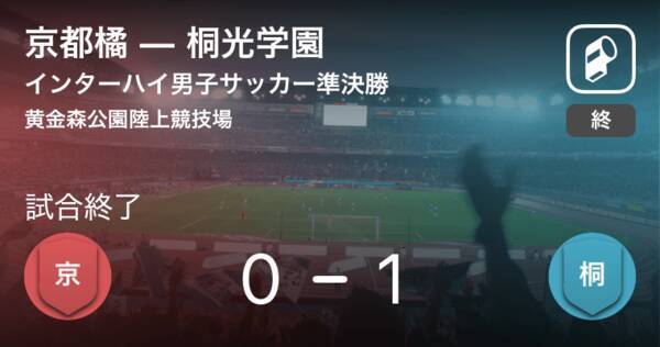 インターハイ男子サッカー準決勝 桐光学園が京都橘との一進一退を制す 19年7月31日 エキサイトニュース