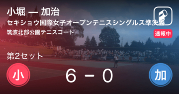 【速報中】小堀vs加治は、小堀が第1セットを取る