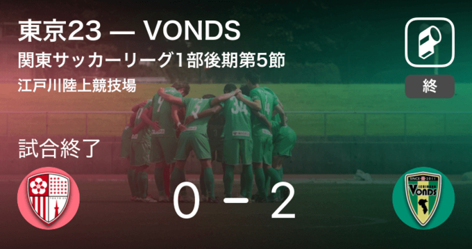 関東サッカーリーグ1部後期第9節 Vondsが東京uを突き放しての勝利 18年9月23日 エキサイトニュース