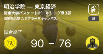 【関東大学バスケットボールリーグ戦3部第1節】明治学院が東京経済を破る