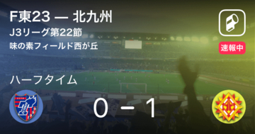 【速報中】F東23vs北九州は、北九州が1点リードで前半を折り返す