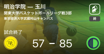 【関東大学バスケットボールリーグ戦3部第4節】玉川が明治学院に大きく点差をつけて勝利