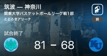 【関東大学バスケットボールリーグ戦1部第8節】筑波が神奈川を破る