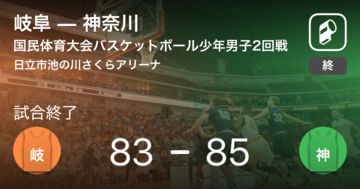 【国民体育大会バスケットボール少年男子2回戦】神奈川が岐阜から勝利をもぎ取る