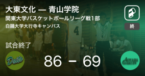 【関東大学バスケットボールリーグ戦1部第12節】大東文化が青山学院を破る