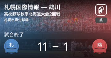 【 高校野球秋季北海道大会2回戦】札幌国際情報が鵡川に勝利