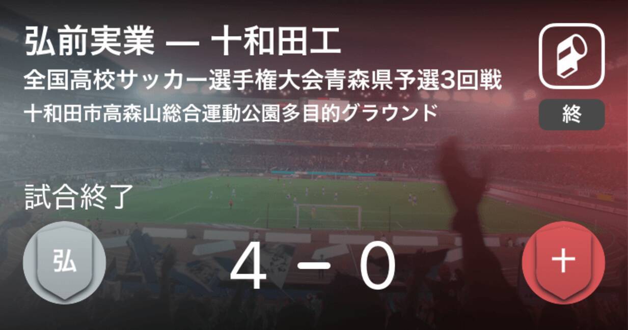 全国高校サッカー選手権大会青森県予選3回戦 弘前実業が十和田工を突き放しての勝利 19年10月19日 エキサイトニュース