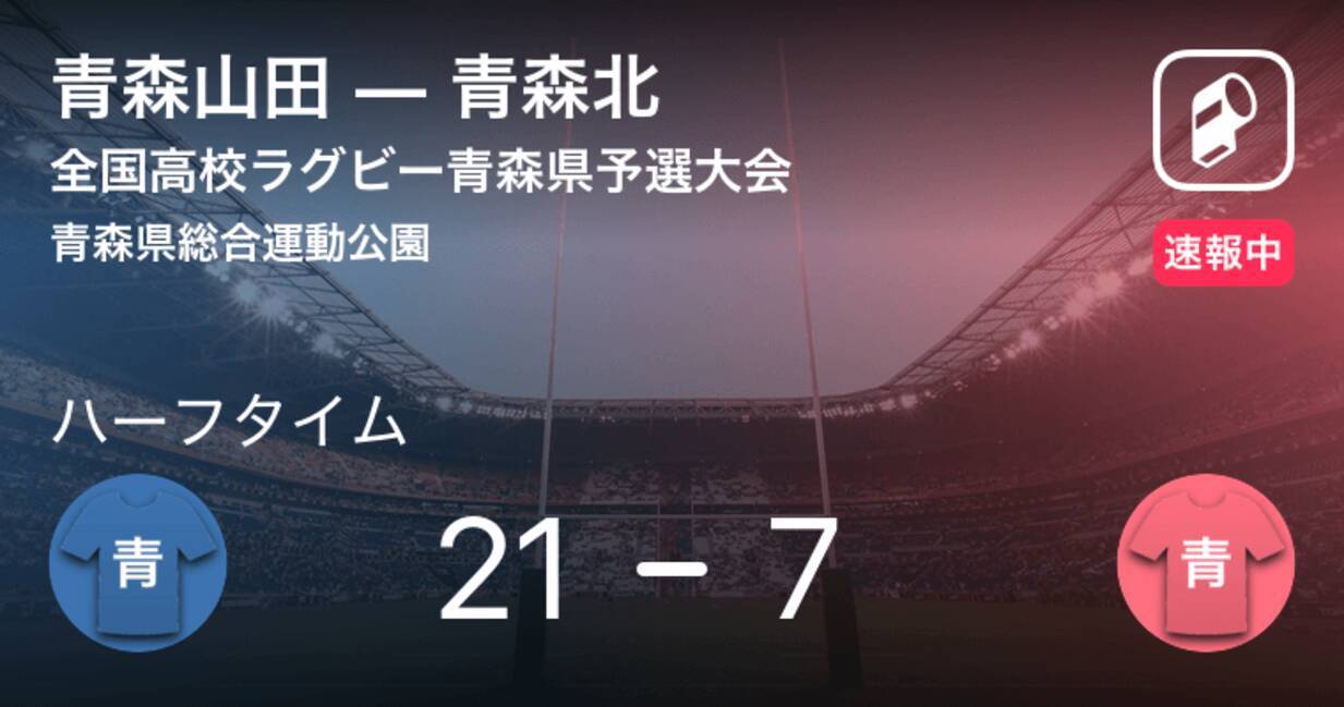 速報中 青森山田vs青森北は 青森山田が14点リードで前半を折り返す 19年10月日 エキサイトニュース