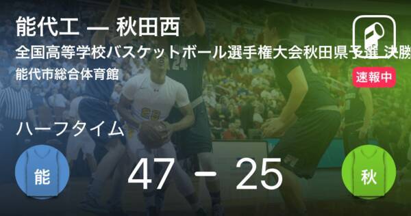 速報中 能代工vs秋田西は 能代工が22点リードで前半を折り返す 19年10月27日 エキサイトニュース