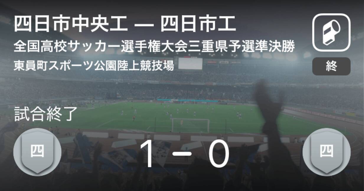 全国高校サッカー選手権大会三重県予選準決勝 四日市中央工が四日市工から逃げ切り勝利 19年11月4日 エキサイトニュース