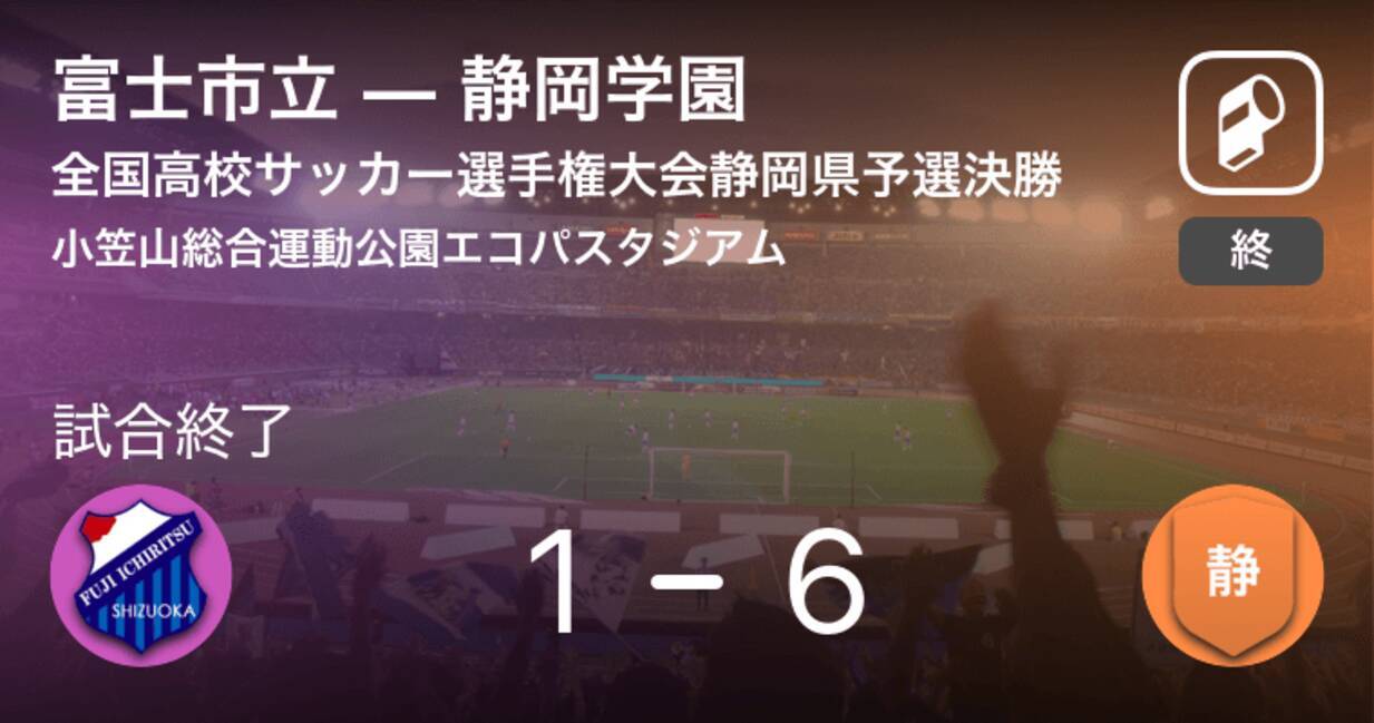 全国高校サッカー選手権大会静岡県予選決勝 静岡学園が富士市立を下し優勝 19年11月16日 エキサイトニュース