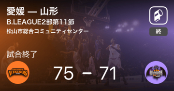 【B2第11節】愛媛が山形を破る