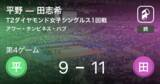 「【速報中】平野vs田志希は、田志希が第3ゲームを取る」の画像1