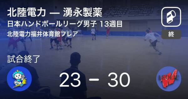 日本ハンドボールリーグ男子13週目 湧永製薬が北陸電力を破る 19年11月30日 エキサイトニュース