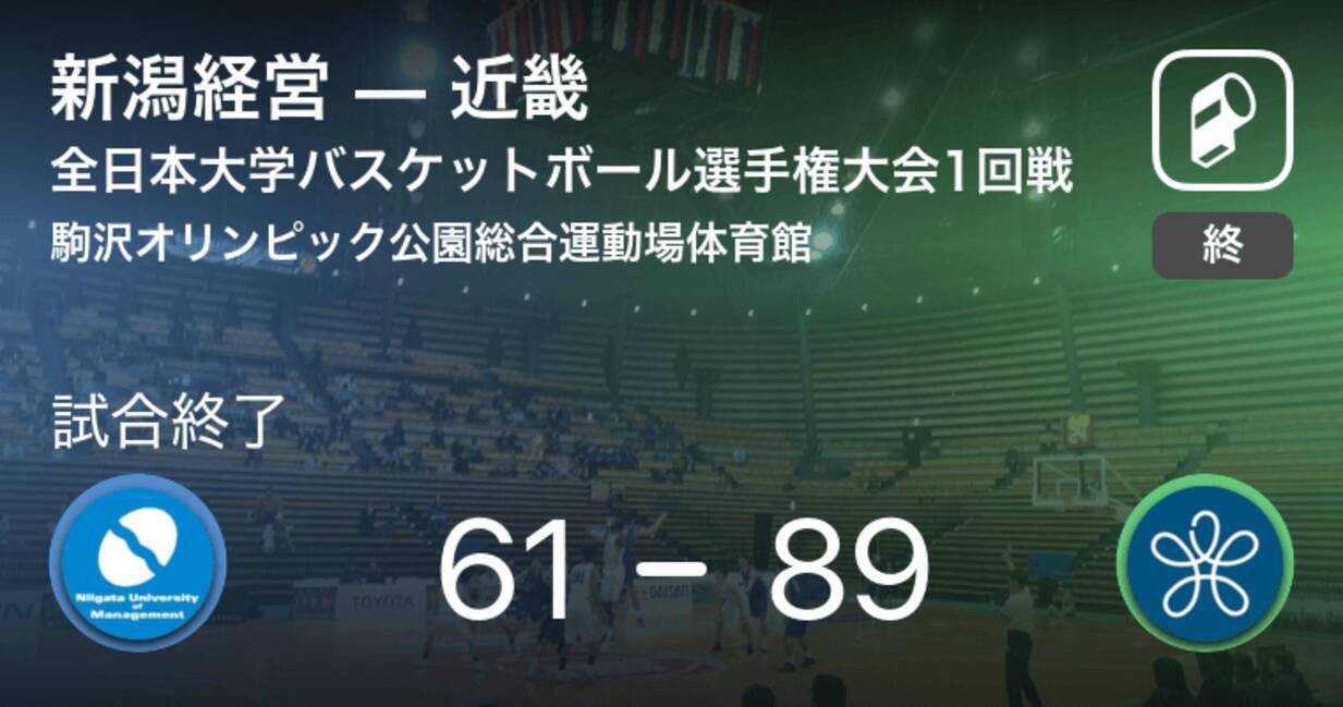 全日本大学バスケットボール選手権大会男子1回戦 近畿が新潟経営に大きく点差をつけて勝利 19年12月9日 エキサイトニュース