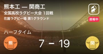 【速報中】熊本工vs関商工は、関商工が12点リードで前半を折り返す