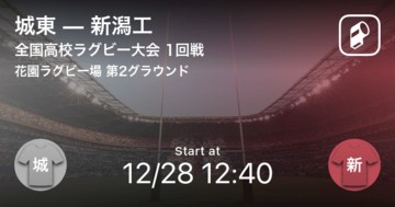 【全国高校ラグビー大会1回戦】まもなく開始！城東vs新潟工