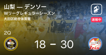【速報中】1Q終了しデンソーが山梨に12点リード