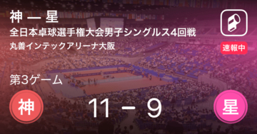 【速報中】神vs星は、神が第2ゲームを取る
