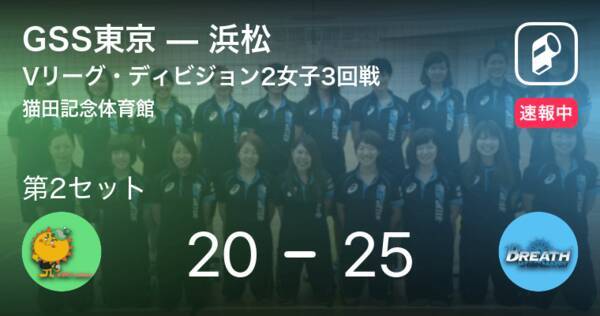 速報中 Gss東京vs浜松は 浜松が第1セットを取る 年2月8日 エキサイトニュース