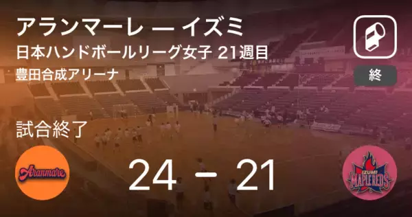 「【日本ハンドボールリーグ女子21週目】アランマーレがイズミを破る」の画像