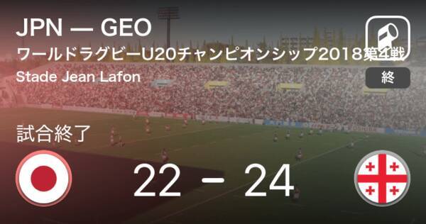 U日本代表 2点に泣く 日本vsジョージア ワールドラグビーuチャンピオンシップ 18年6月13日 エキサイトニュース