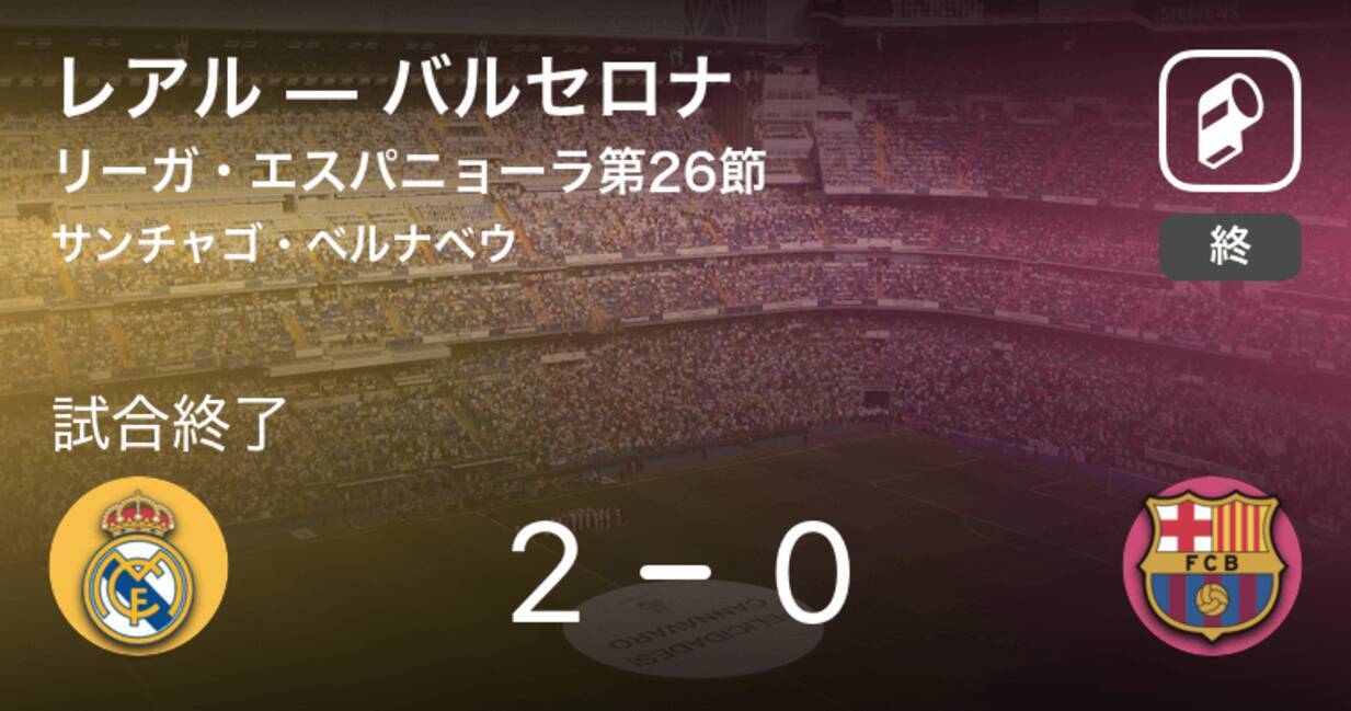 ラ リーガ第26節 レアルがバルセロナとの一進一退を制す 年3月2日 エキサイトニュース