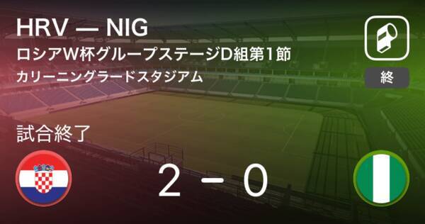 クロアチアが先制 ロシアw杯 クロアチアvsナイジェリア 18年6月17日 エキサイトニュース