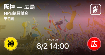 【NPB練習試合6/2】まもなく開始！阪神vs広島