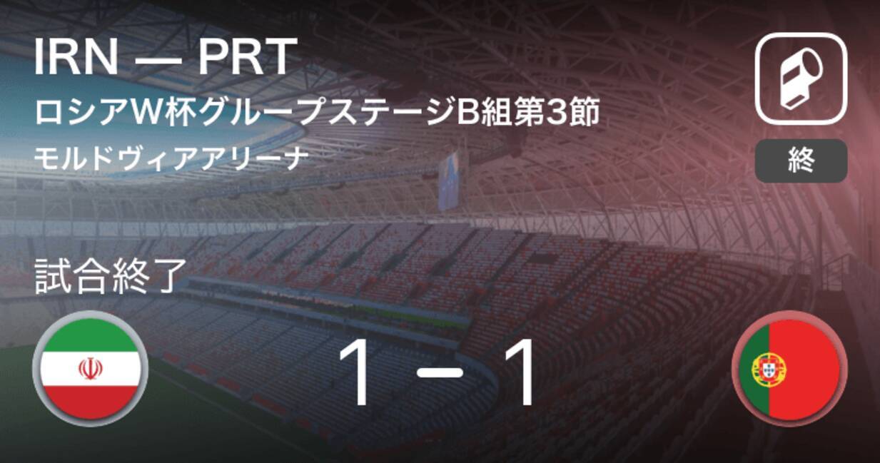 ポルトガルがgl2位通過 ロシアw杯 イランvsポルトガル 18年6月26日 エキサイトニュース