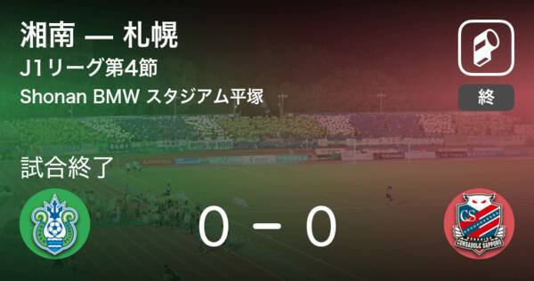 J1第4節 湘南は札幌とスコアレスドロー 2020年7月12日 エキサイトニュース