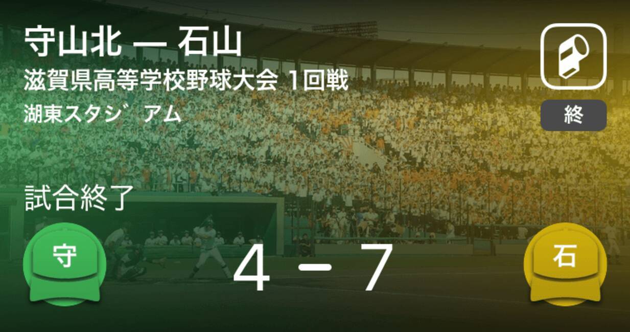 全国高校野球選手権滋賀大会1回戦 石山が守山北を破る 年7月19日 エキサイトニュース