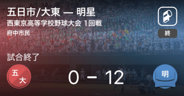【全国高校野球選手権西東京大会1回戦】明星が五日市/大東に勝利