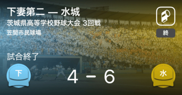 【全国高校野球選手権茨城大会3回戦】水城が下妻第二に勝利