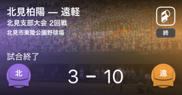 【全国高校野球選手権北北海道大会北見支部】遠軽が北見柏陽に勝利