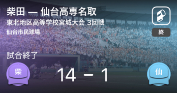 【全国高校野球選手権宮城大会3回戦】柴田が仙台高専名取に大きく点差をつけて勝利