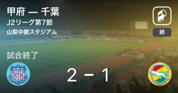 【J2第7節】甲府が千葉との攻防の末、勝利を掴み取る