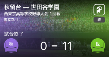 【全国高校野球選手権西東京大会1回戦】世田谷学園が秋留台に大きく点差をつけて勝利