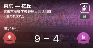 【全国高校野球選手権東東京大会2回戦】東京が桜丘に勝利