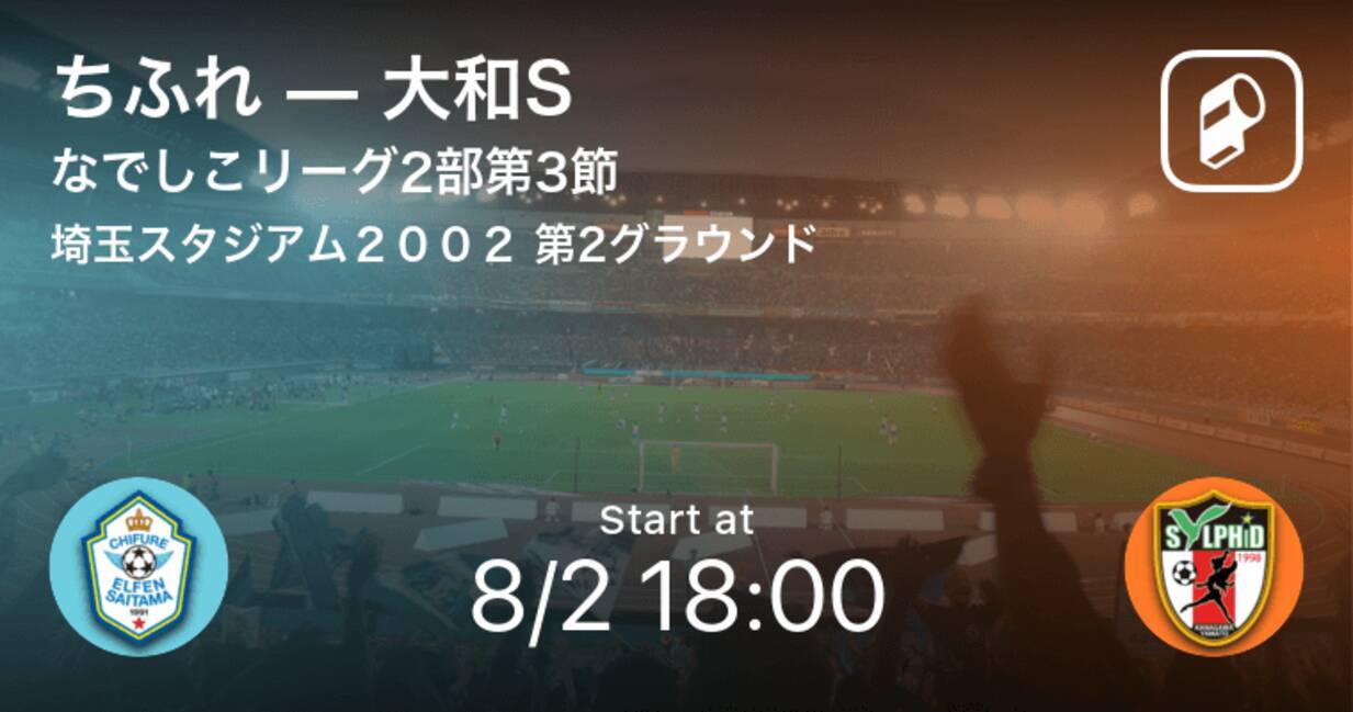 なでしこリーグ2部第3節 まもなく開始 ちふれvs大和s 2020年8月2日 エキサイトニュース