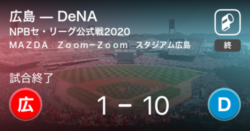 【NPBセ・リーグ公式戦ペナントレース】DeNAが広島に大きく点差をつけて勝利