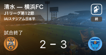 【J1第12節】横浜FCが攻防の末、清水から逃げ切る