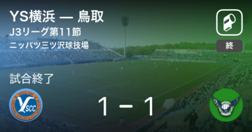 【J3第11節】YS横浜は鳥取との攻防の末、引き分け