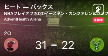 【速報中】1Q終了しヒートがバックスに9点リード