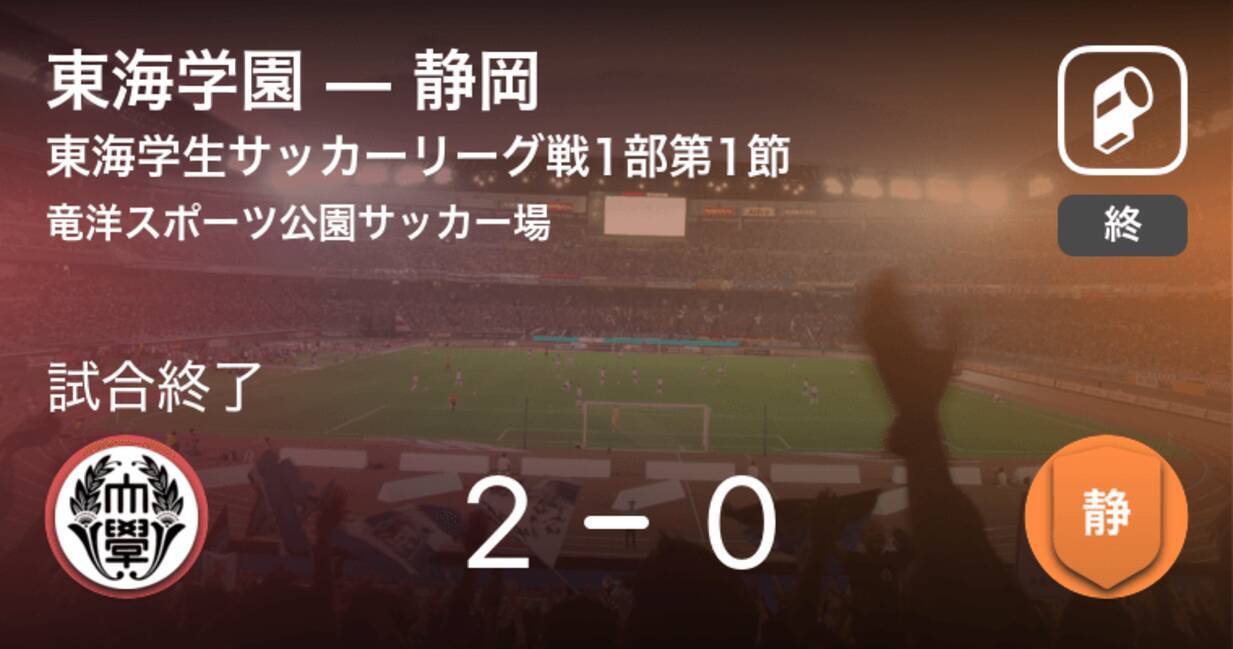 東海学生サッカーリーグ戦1部第1節 東海学園が静岡との一進一退を制す 年9月12日 エキサイトニュース