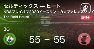 【速報中】2Q終了しヒートがセルティックスに0点リード