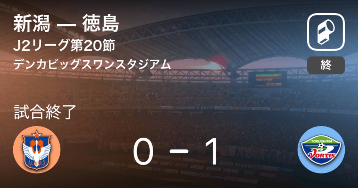 J2第節 徳島が新潟との一進一退を制す 年9月19日 エキサイトニュース