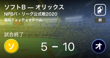 【NPBパ・リーグ公式戦ペナントレース】オリックスがソフトBを破る